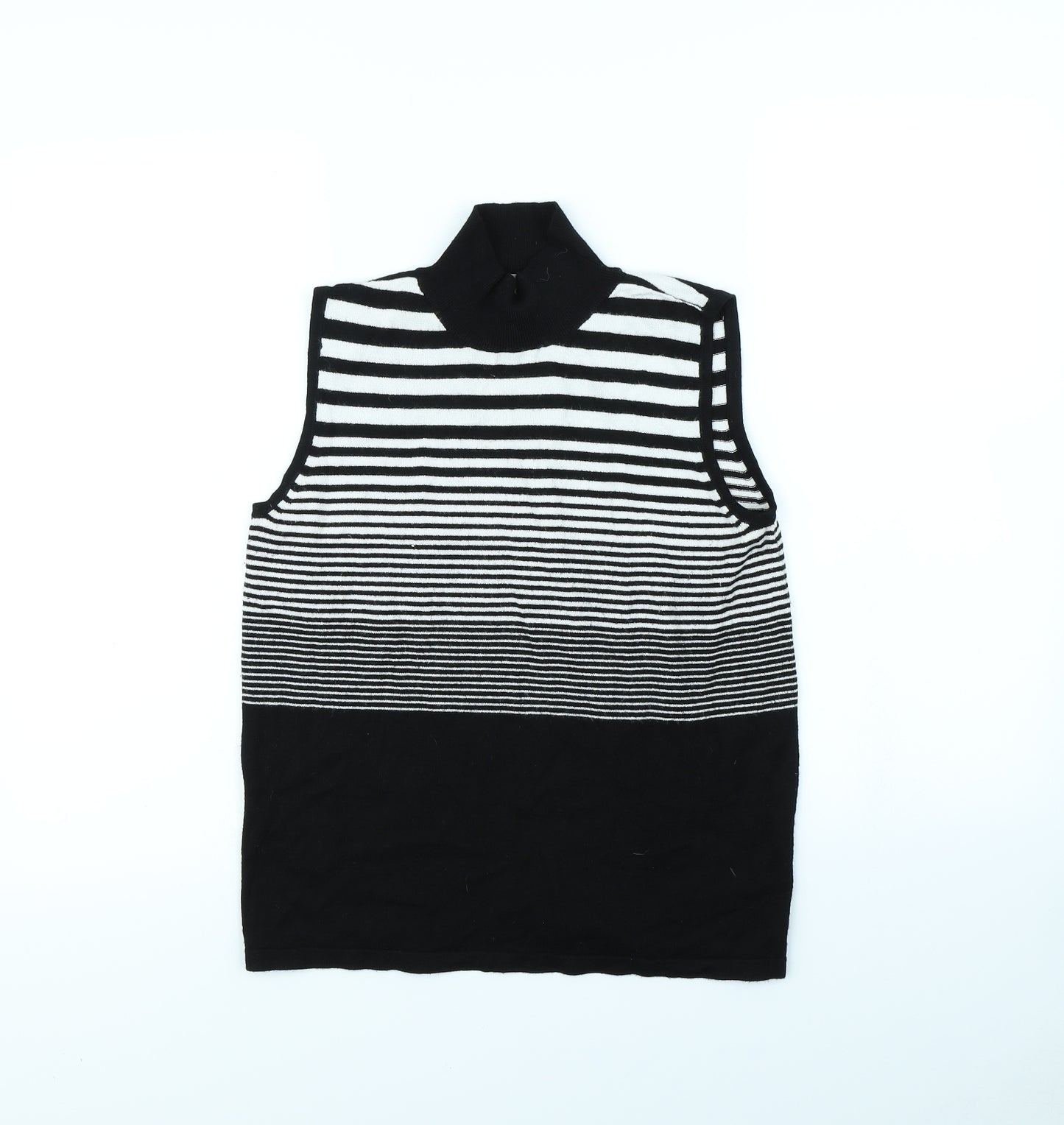 Liz Claiborne Womens White Striped  Pullover Jumper Size M