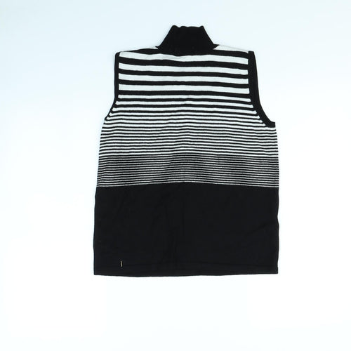 Liz Claiborne Womens White Striped  Pullover Jumper Size M