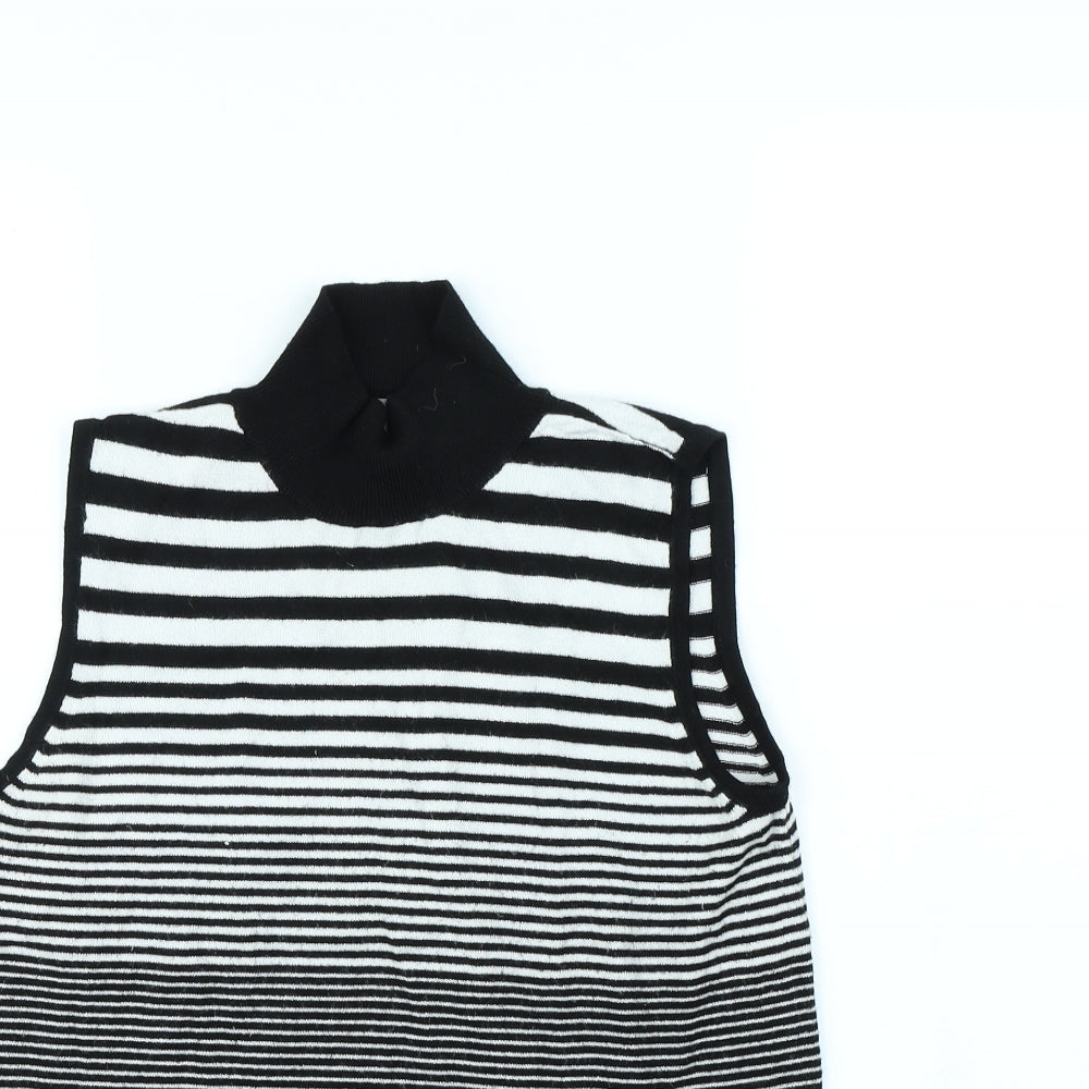 Liz Claiborne Womens White Striped  Pullover Jumper Size M