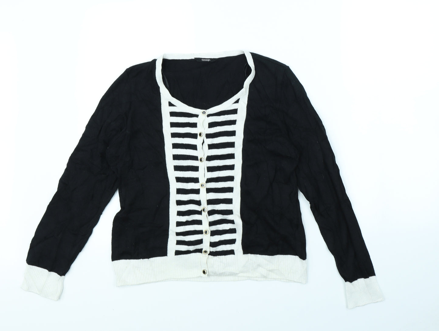 George Womens Black   Cardigan Jumper Size 16