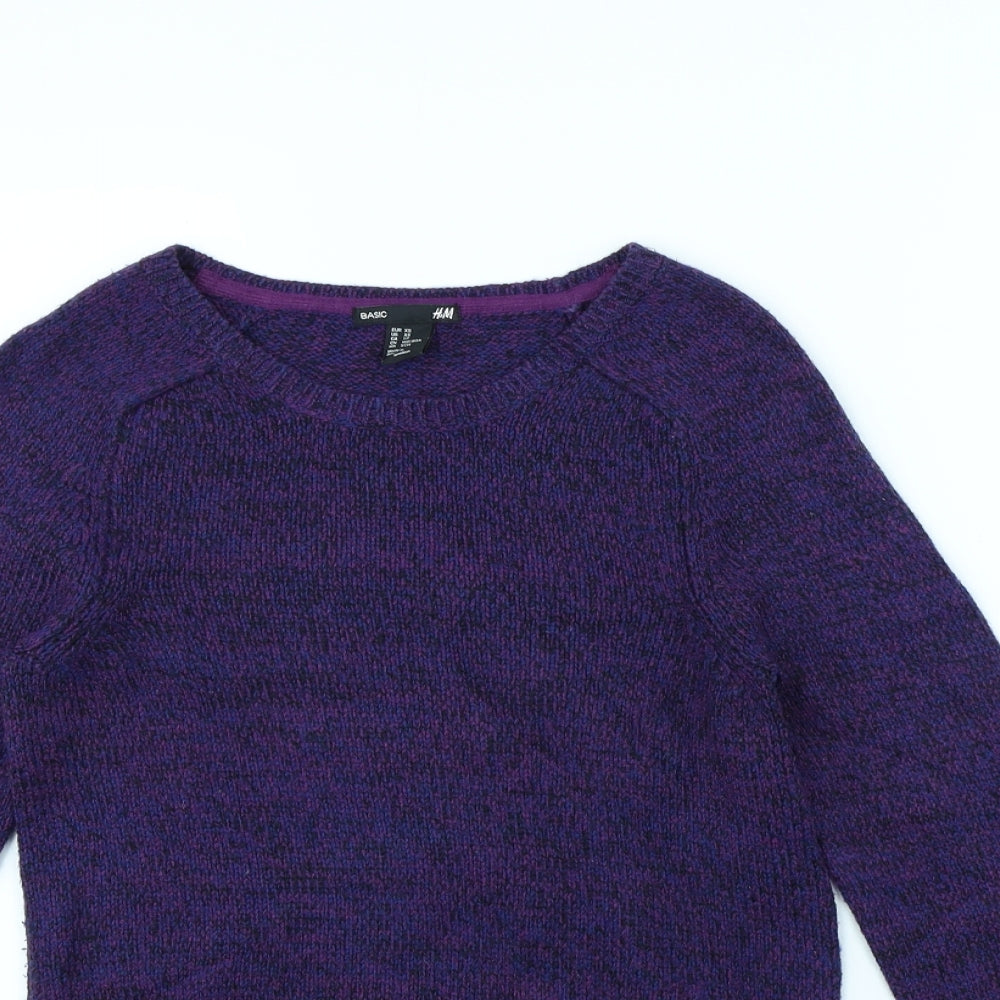 H&M Womens Purple   Pullover Jumper Size XS