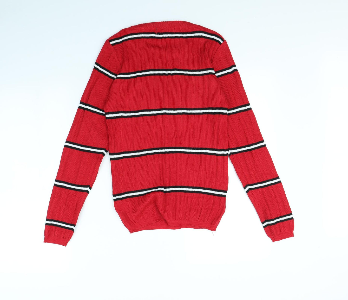 Primark Womens Red Striped  Pullover Jumper Size M