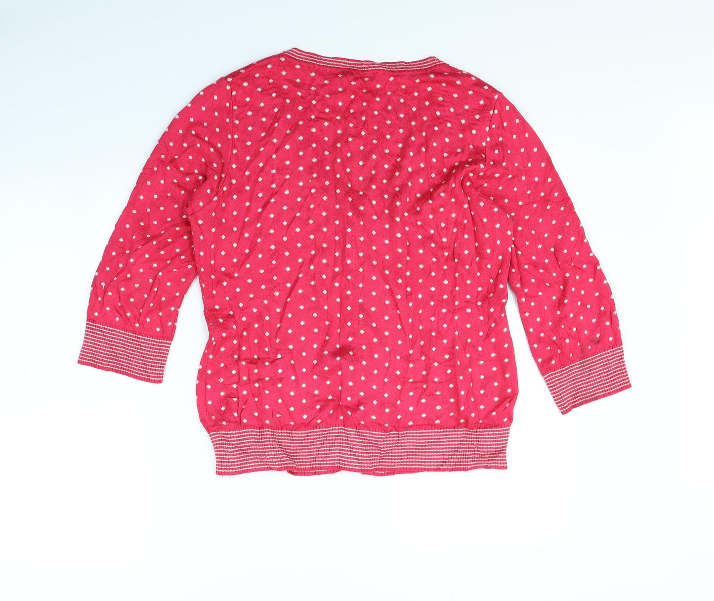 Per Una Womens Pink Polka Dot  Cardigan Jumper Size 14