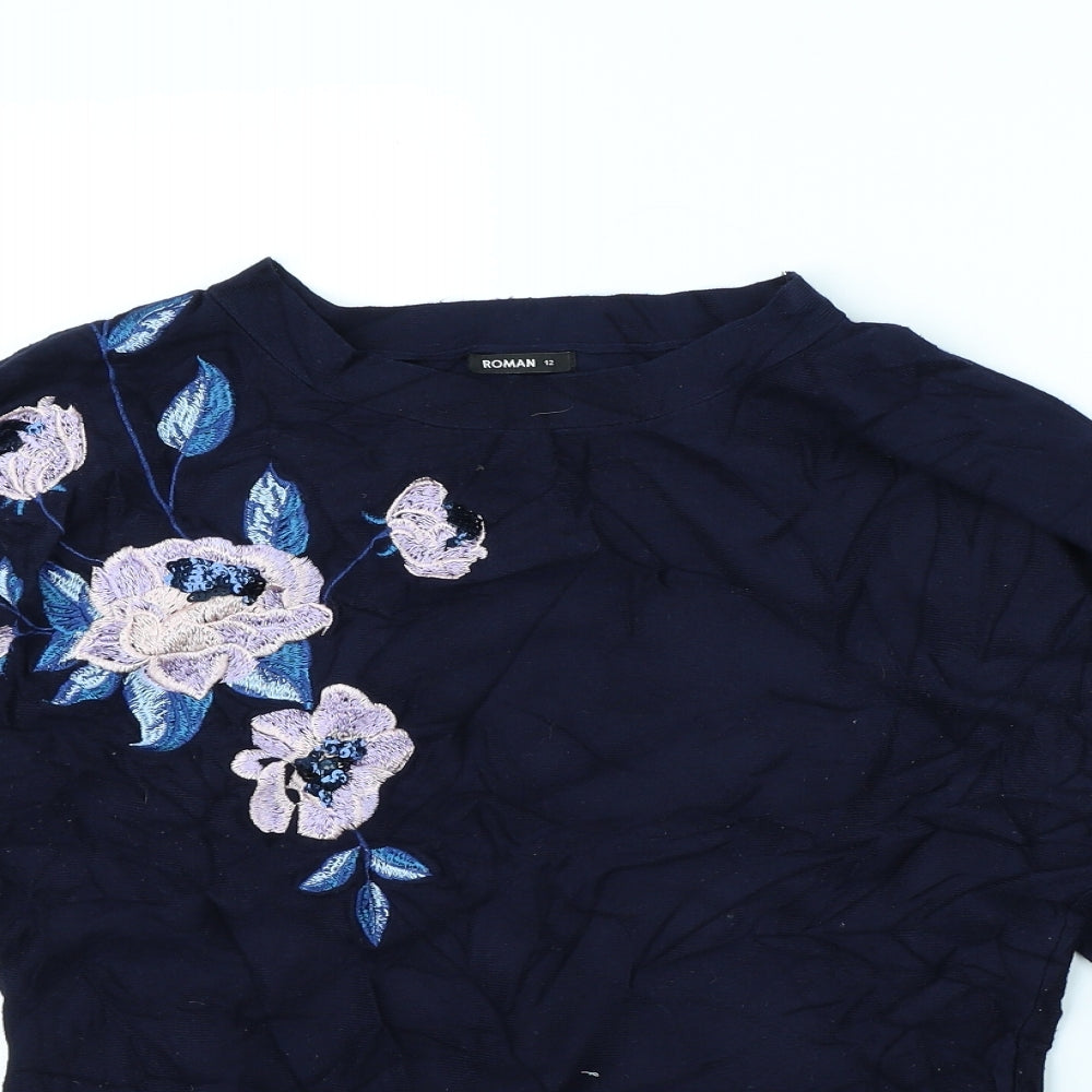 Roman Womens Blue   Pullover Jumper Size 12