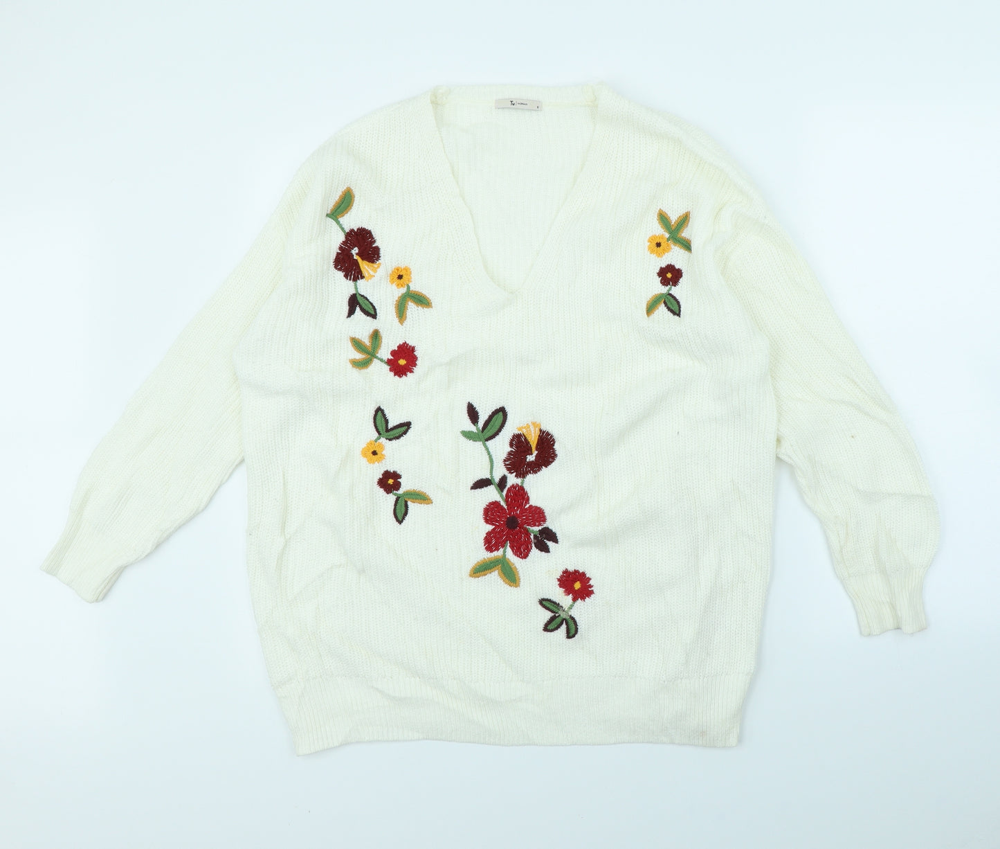 TU Womens White   Pullover Jumper Size 12