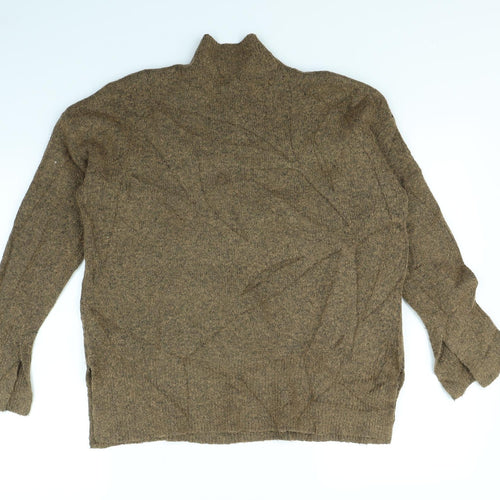 M&S Womens Brown Animal Print  Pullover Jumper Size M