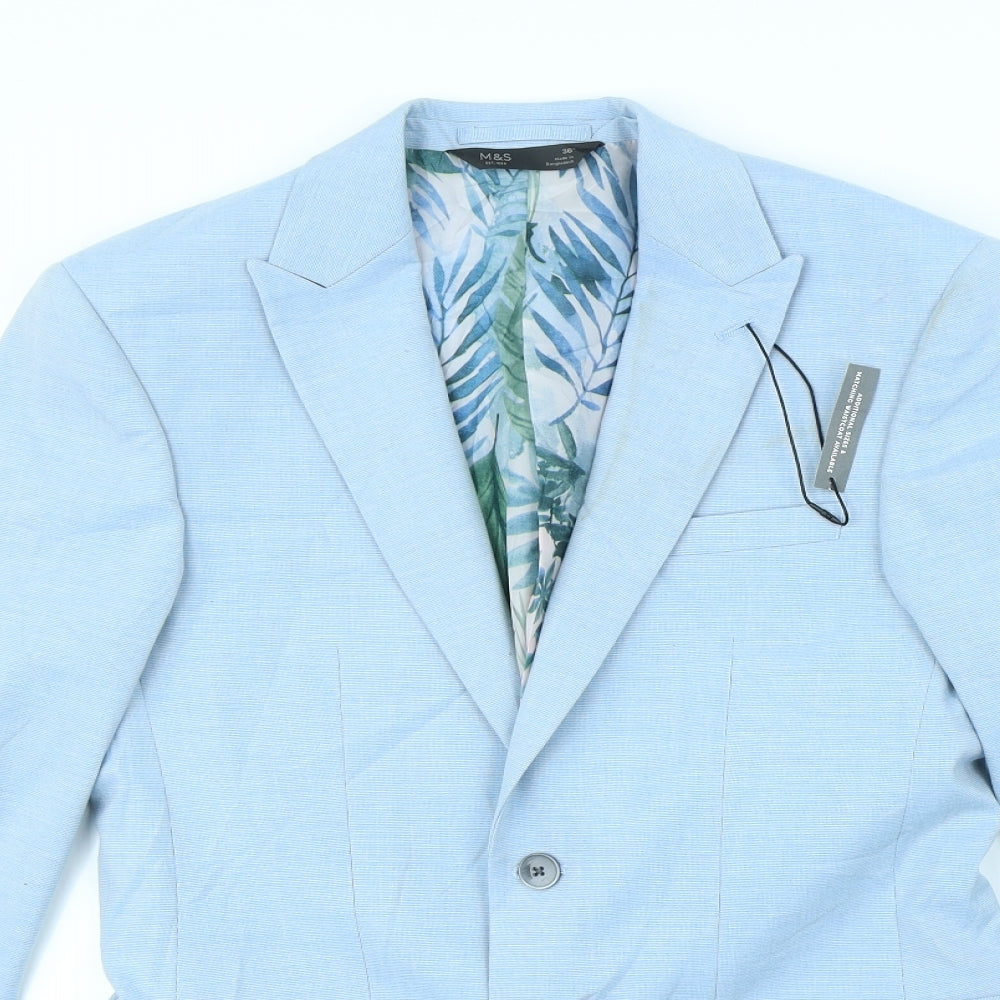 M&S Mens Blue   Jacket Blazer Size S