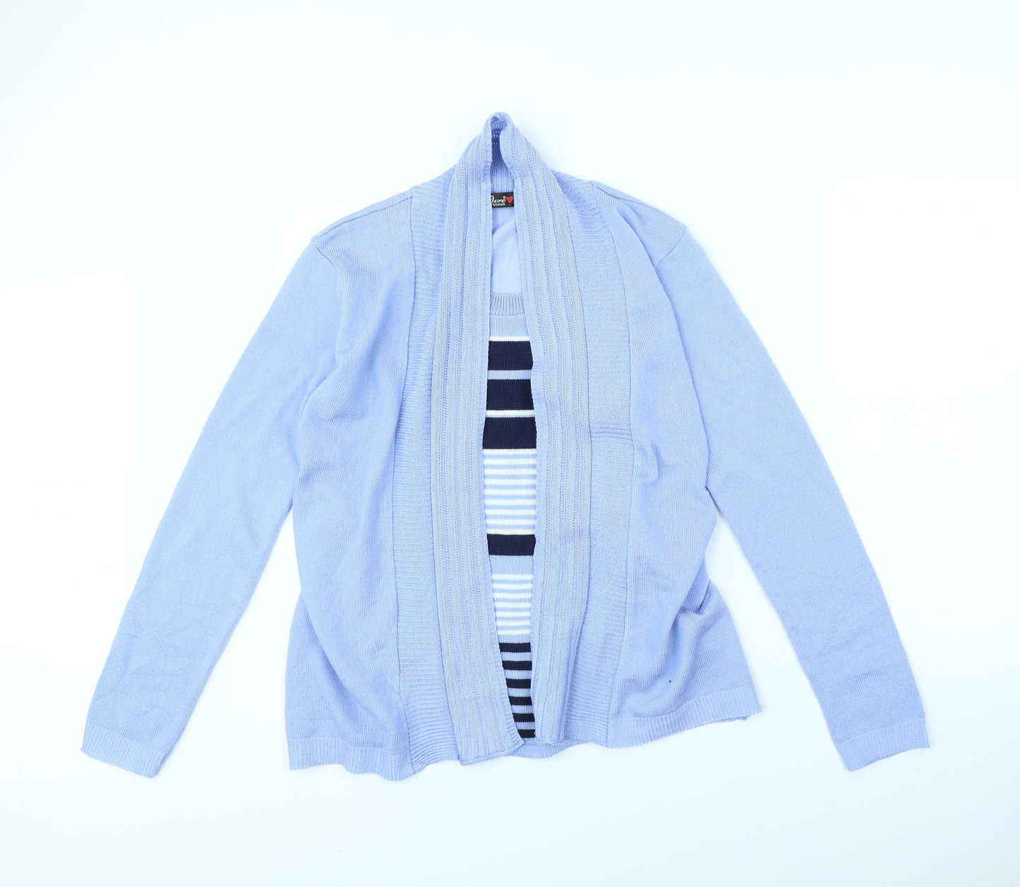 Pure Fashion Womens Blue Striped  Jacket  Size M