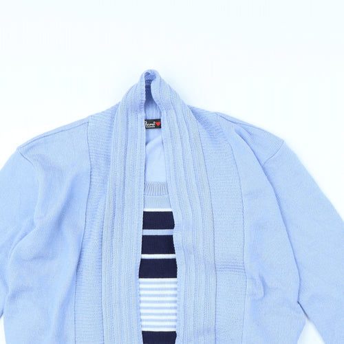 Pure Fashion Womens Blue Striped  Jacket  Size M