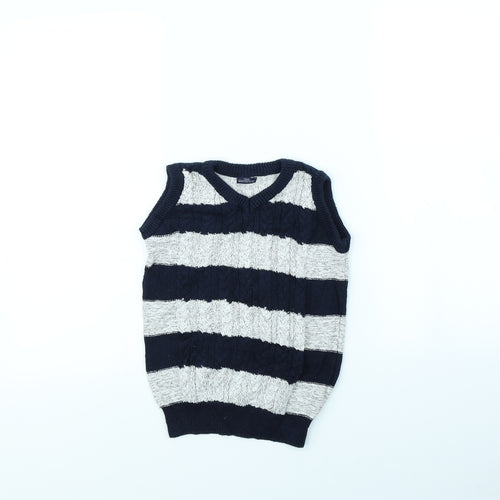 NEXT Boys Blue Striped Rayon Pullover Jumper Size 5 Years