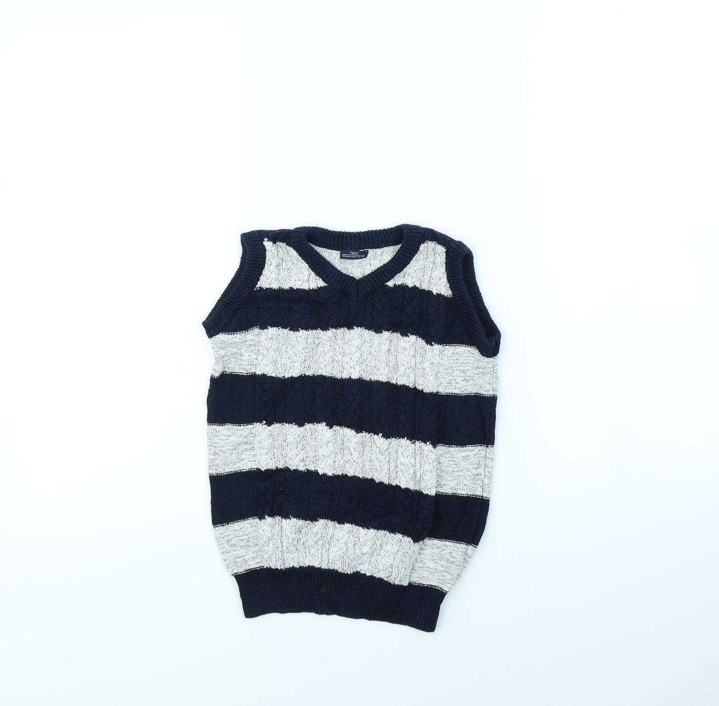 NEXT Boys Blue Striped Rayon Pullover Jumper Size 5 Years