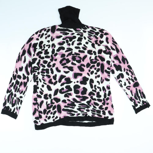 Sky Womens Pink Animal Print  Pullover Jumper Size 4