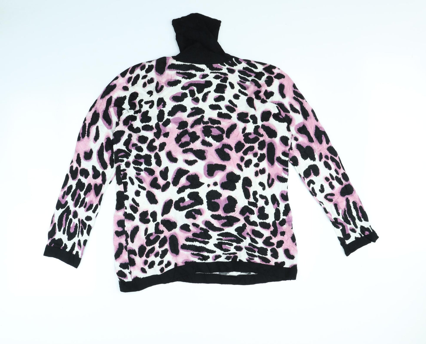 Sky Womens Pink Animal Print  Pullover Jumper Size 4