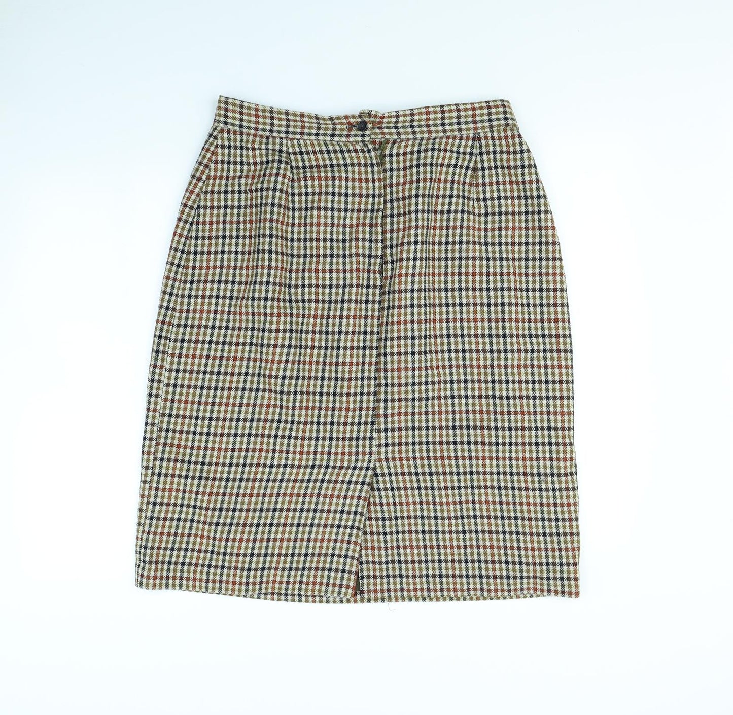 Preworn Womens Brown Check  Mini Skirt Size 18