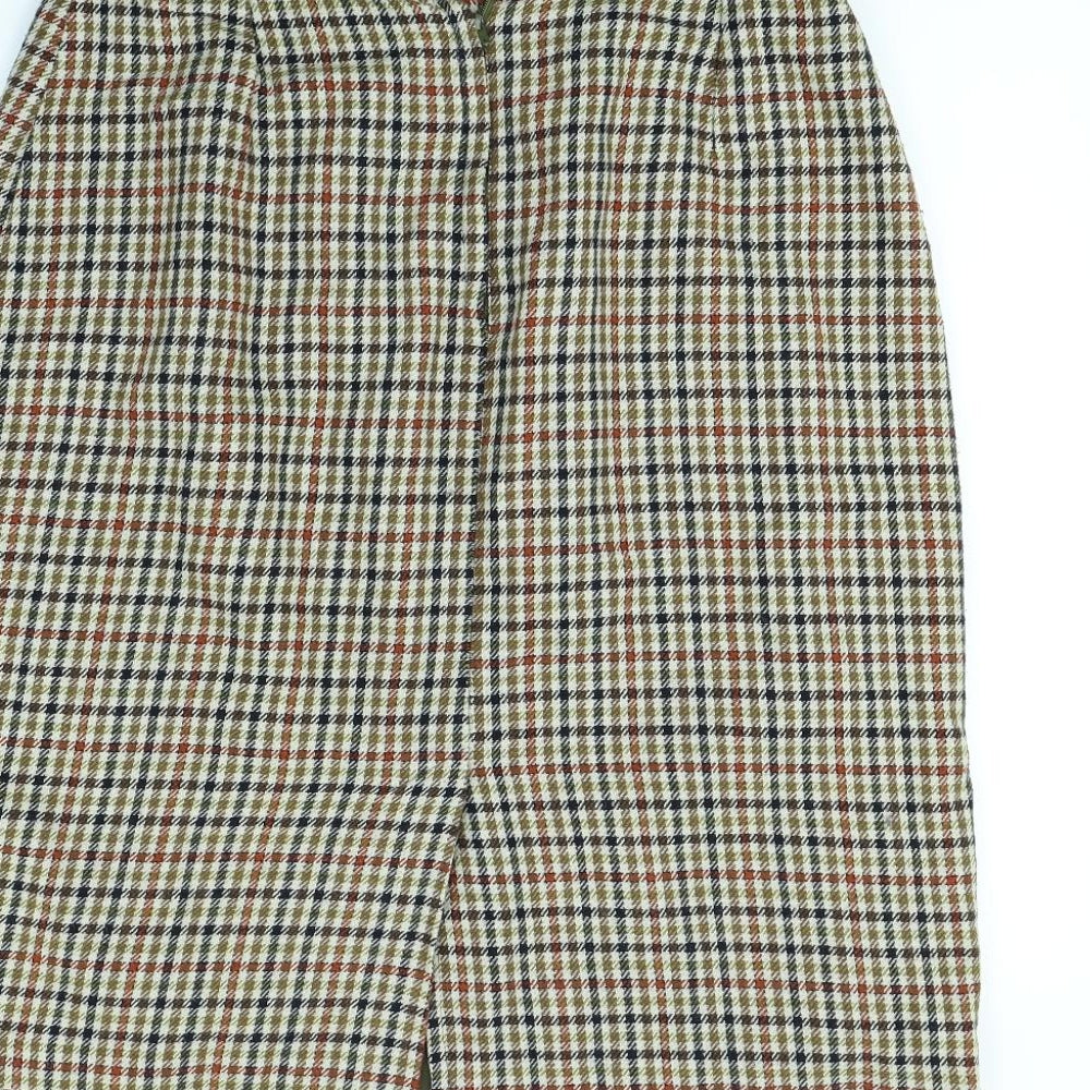 Preworn Womens Brown Check  Mini Skirt Size 18