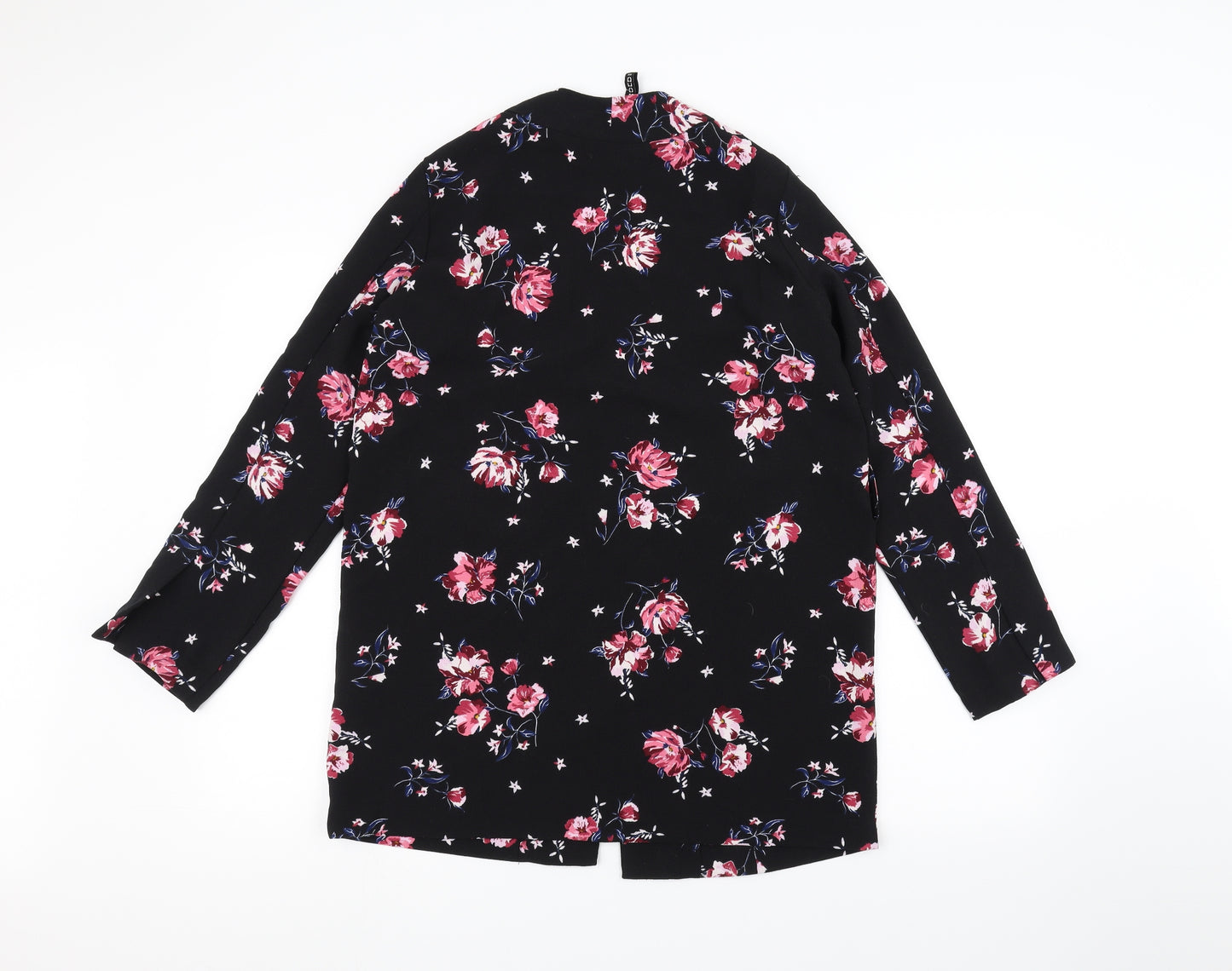 H&M Womens Black Floral  Jacket Coatigan Size S