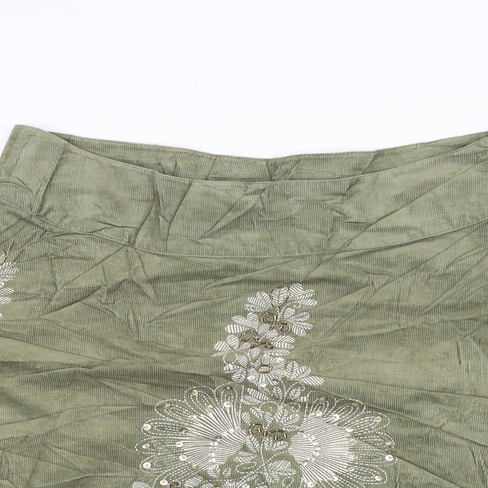 Morgan de Toi Womens Green   A-Line Skirt Size 16