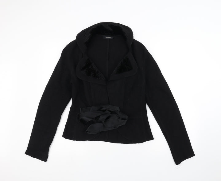 APANAGE Womens Black Jacket Size 12