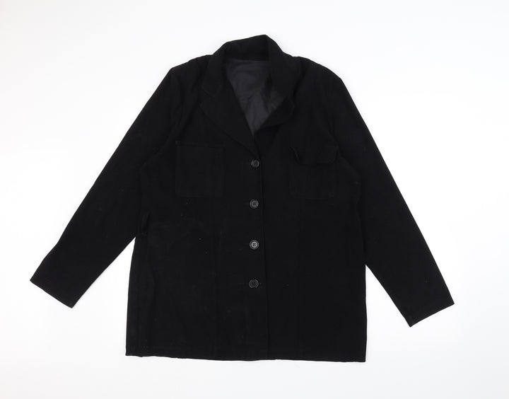 Dorothy Perkins Womens Black   Overcoat Coat Size 12