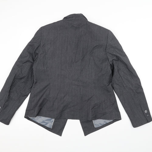 Marks and Spencer Womens Grey Striped  Jacket  Size 16