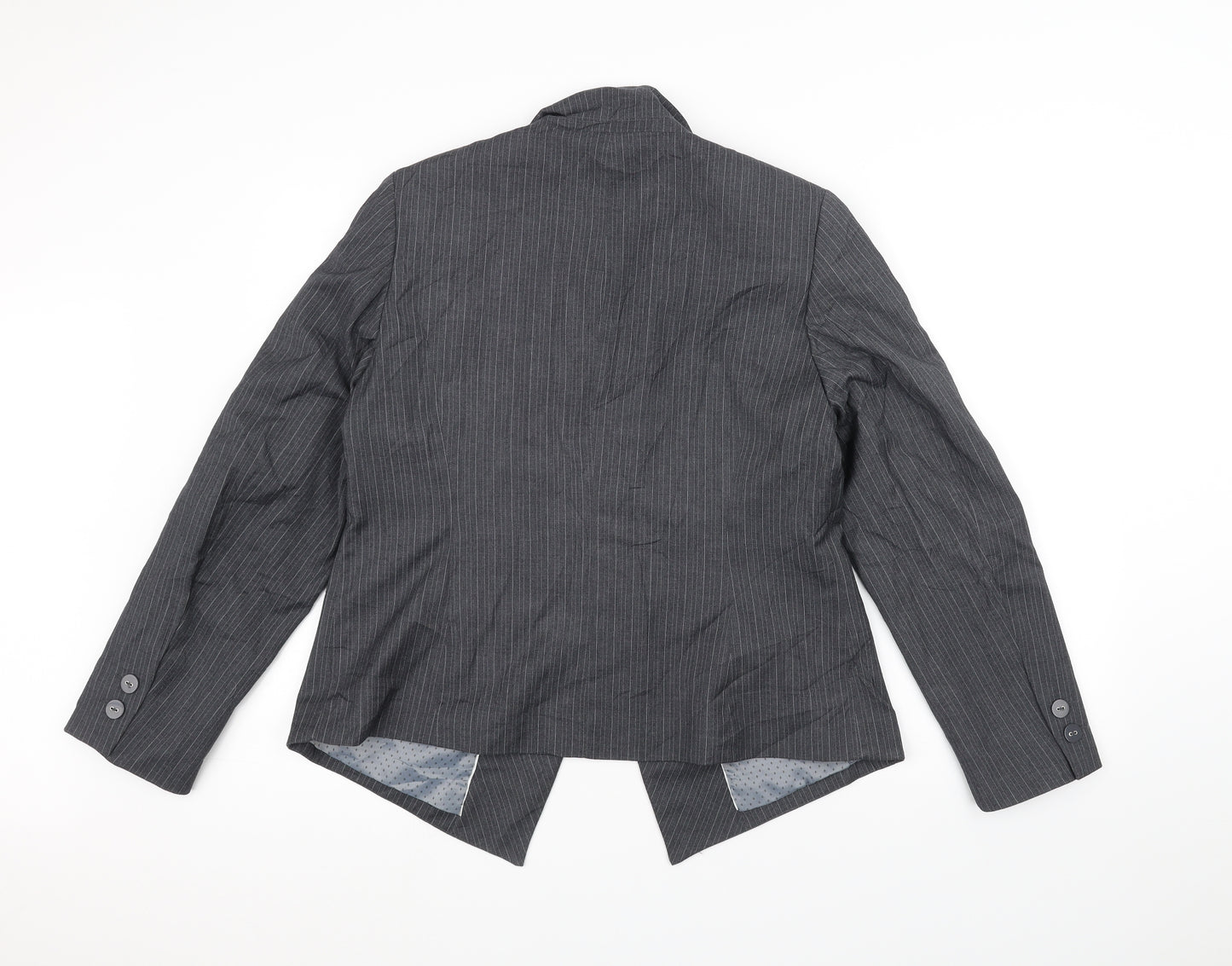 Marks and Spencer Womens Grey Striped  Jacket  Size 16