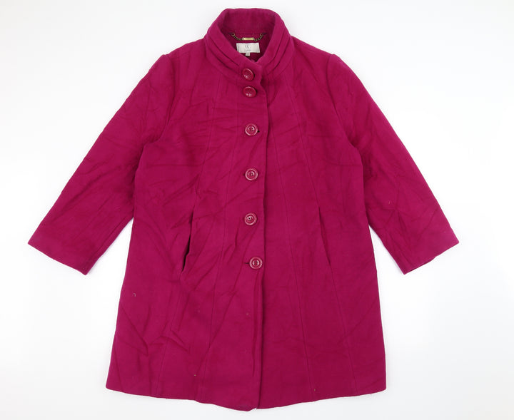 CC Womens Pink Overcoat Coat Size L