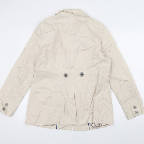 Per Una Womens White   Overcoat Coat Size 14