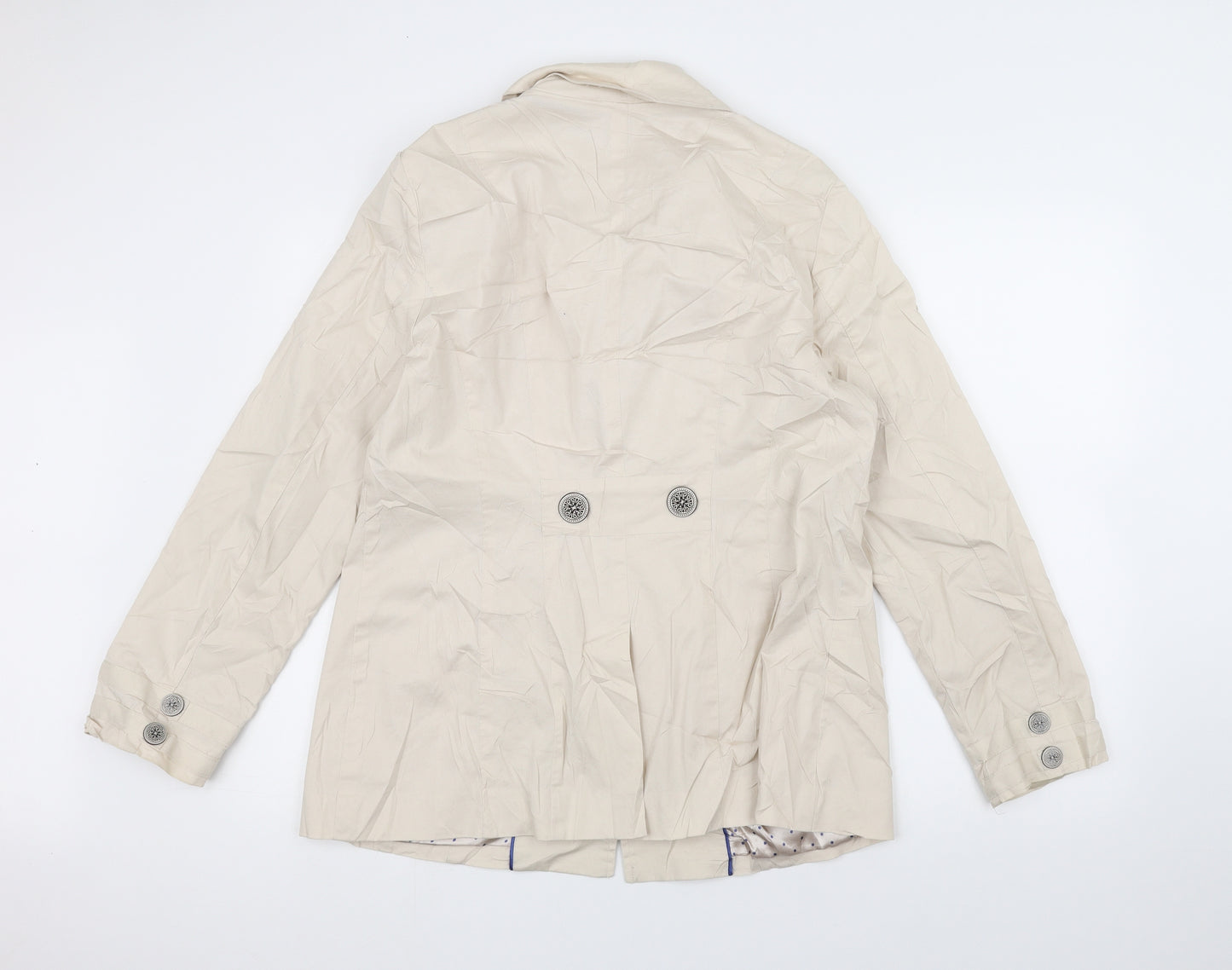 Per Una Womens White   Overcoat Coat Size 14