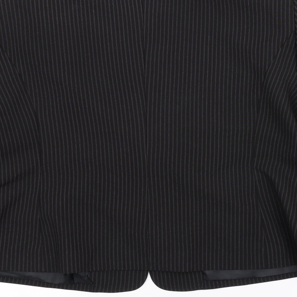 Papaya Womens Black Striped  Jacket  Size 20