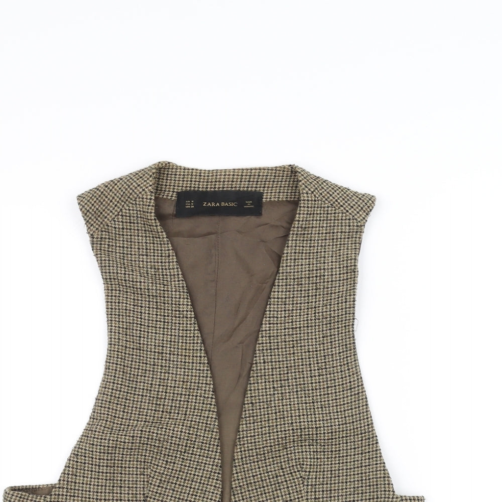 Zara Basic Womens Brown   Jacket Waistcoat Size M