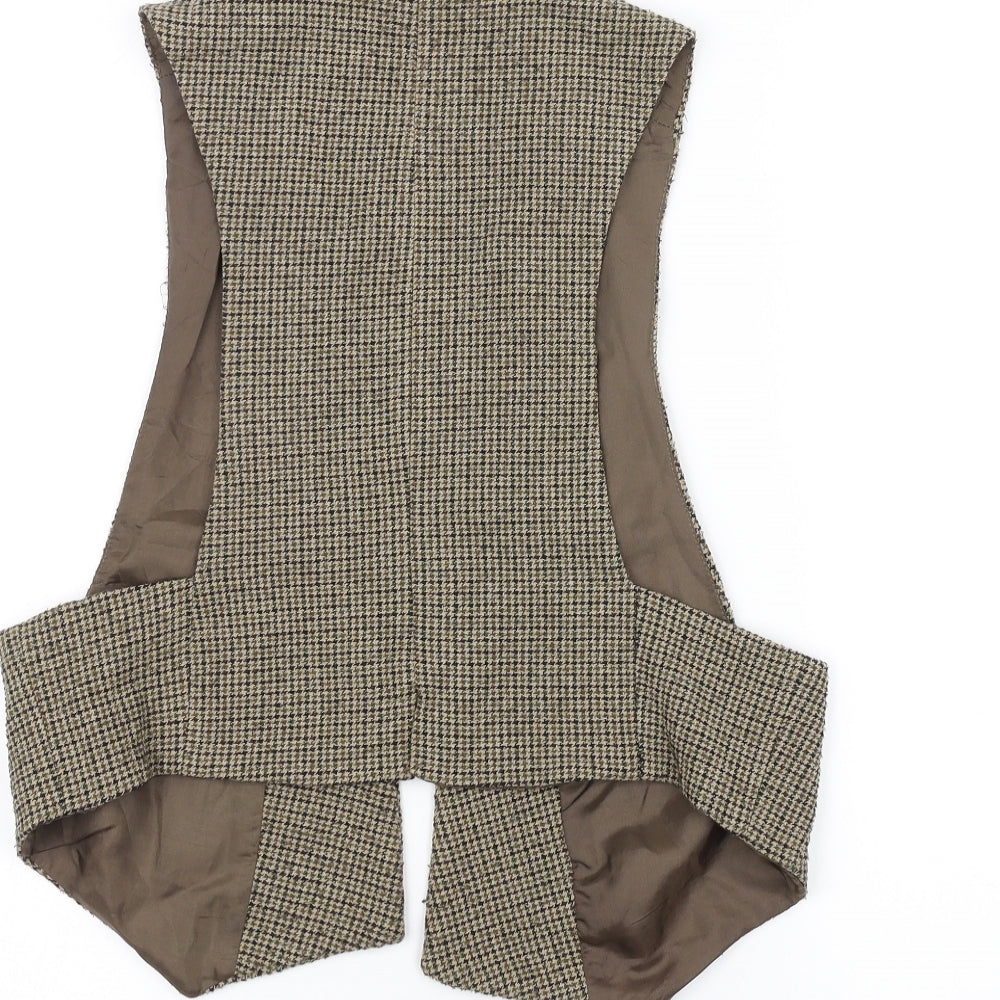 Zara Basic Womens Brown   Jacket Waistcoat Size M