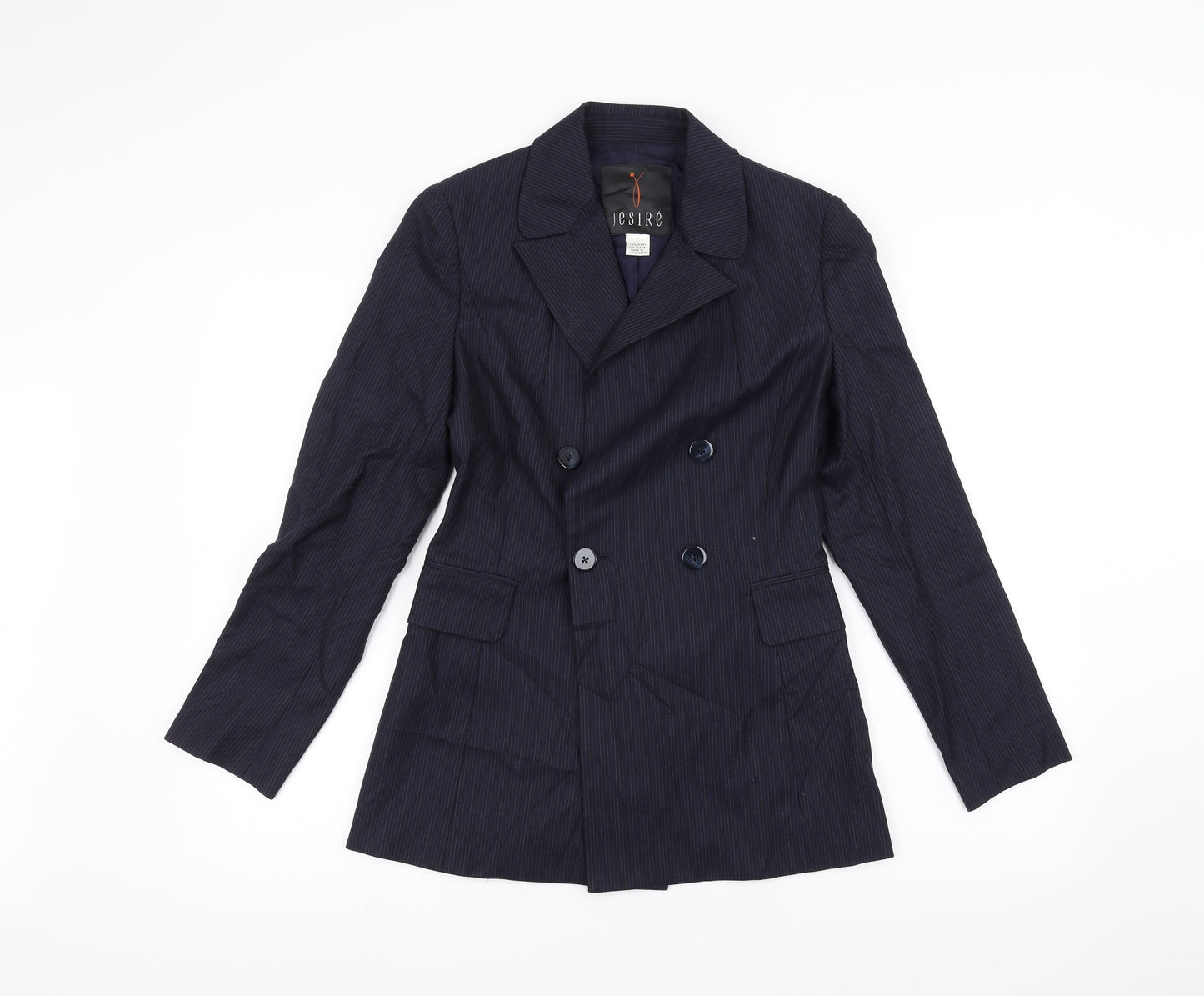 Jesire Womens Blue Striped  Jacket  Size 6