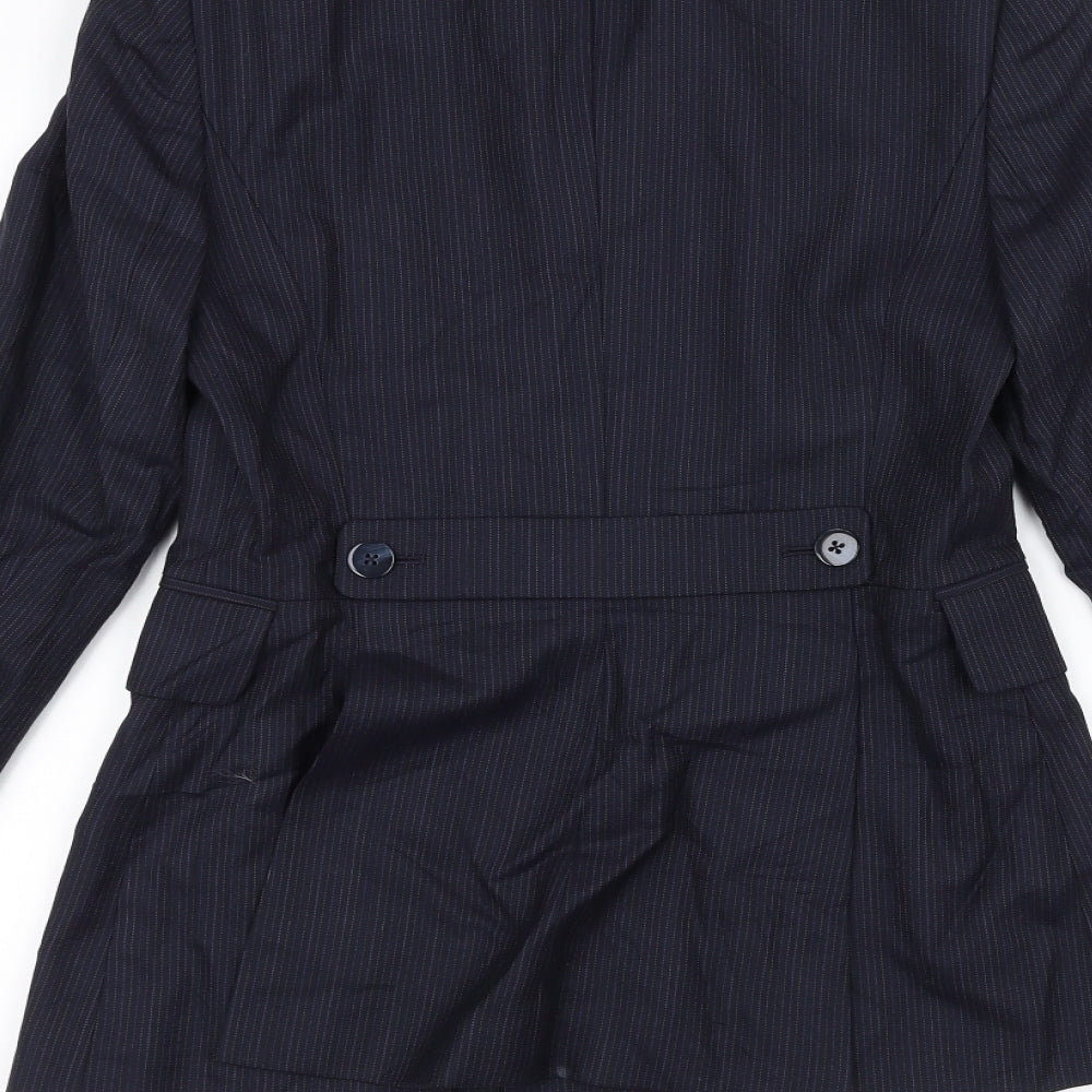 Jesire Womens Blue Striped  Jacket  Size 6