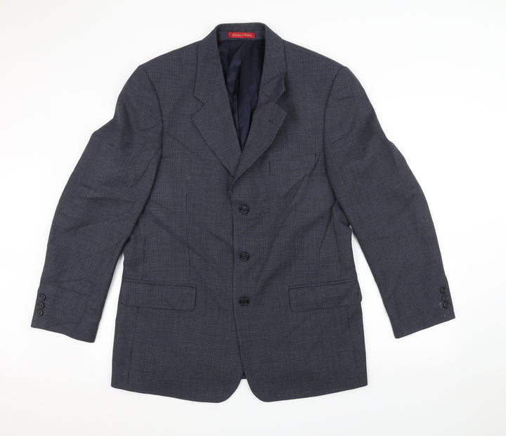 Preworn Mens Blue   Jacket Suit Jacket Size 40