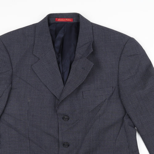 Preworn Mens Blue   Jacket Suit Jacket Size 40