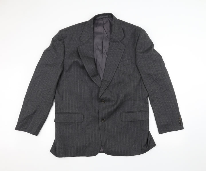 Greenwoods Mens Black Jacket Suit Jacket Size 38
