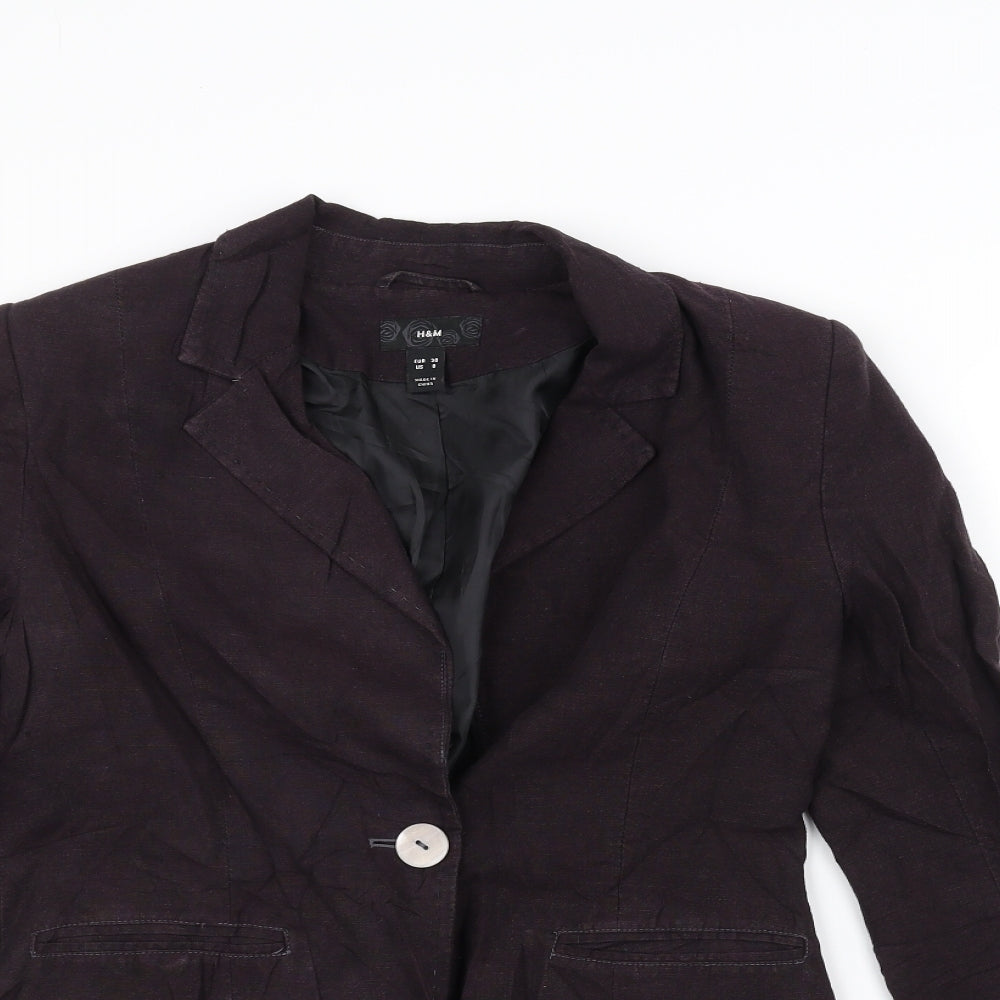 H&M Womens Purple   Jacket  Size 10