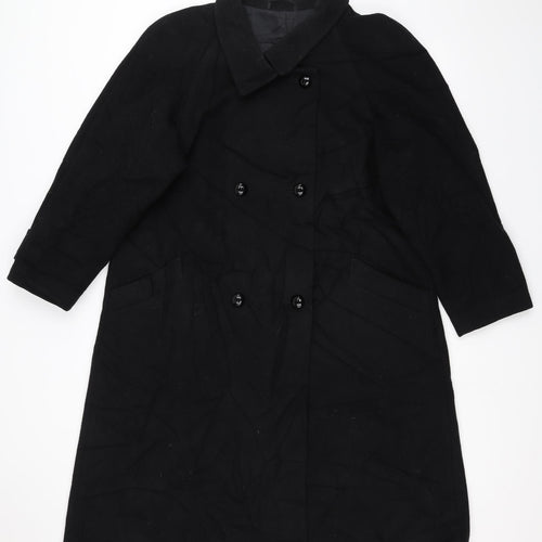 st michael Womens Black   Overcoat Coat Size 12