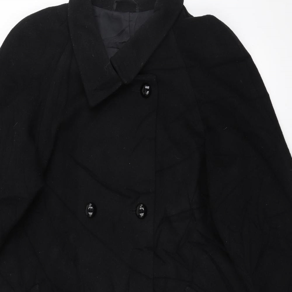st michael Womens Black   Overcoat Coat Size 12