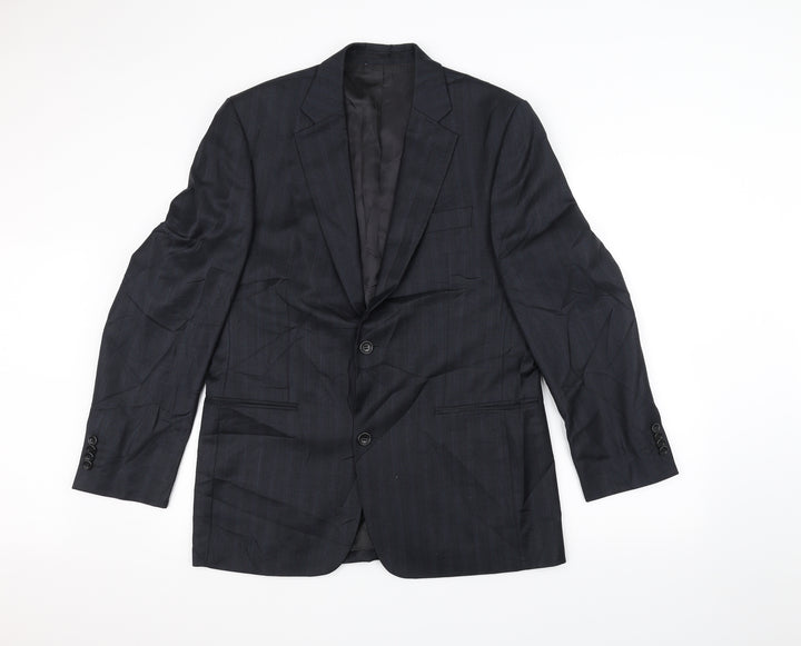Zara Mens Blue Jacket Suit Jacket Size 38