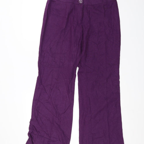 DEBINHAMS Womens Purple   Trousers  Size 12 L30 in