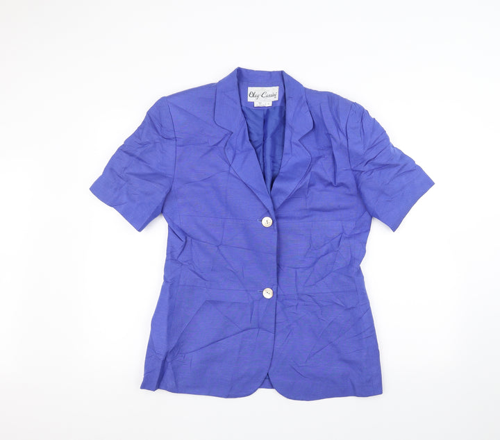 Oleg Cassini Womens Blue Jacket Size 6