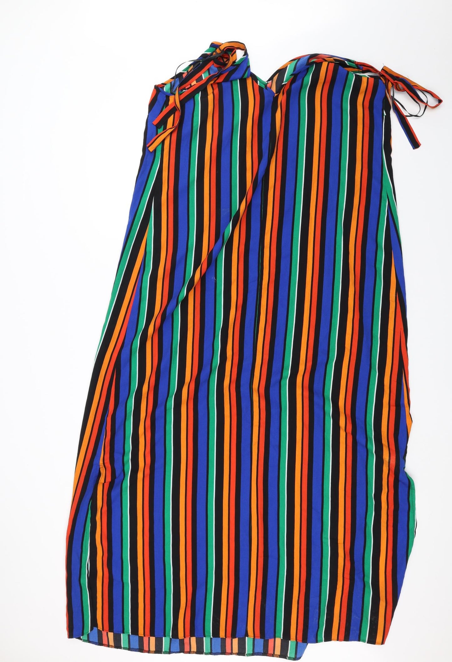 Papaya Womens Blue Striped  A-Line  Size 18