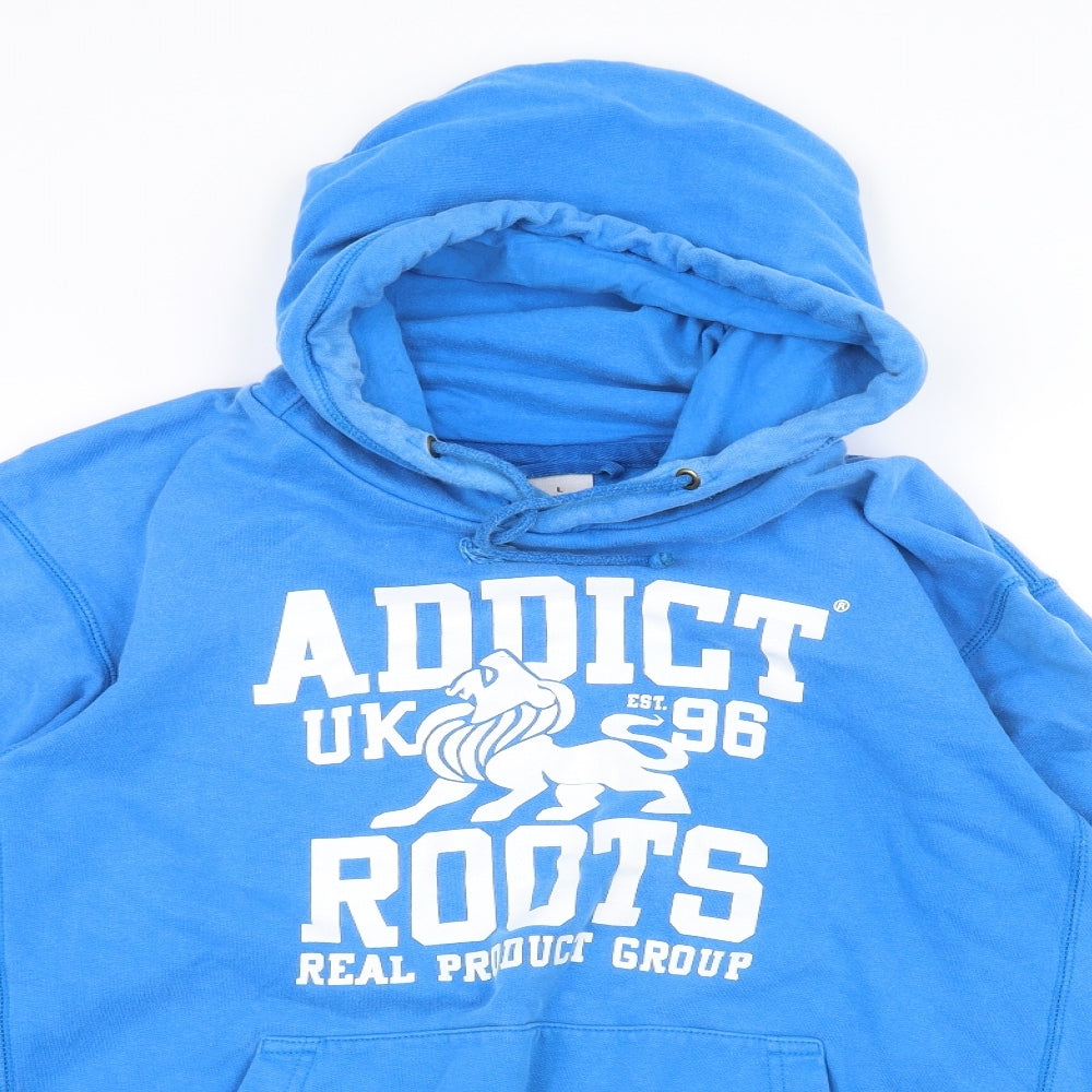 Addict Womens Blue   Pullover Hoodie Size L