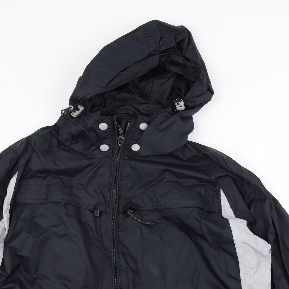 Trespass Mens Black   Rain Coat Coat Size S