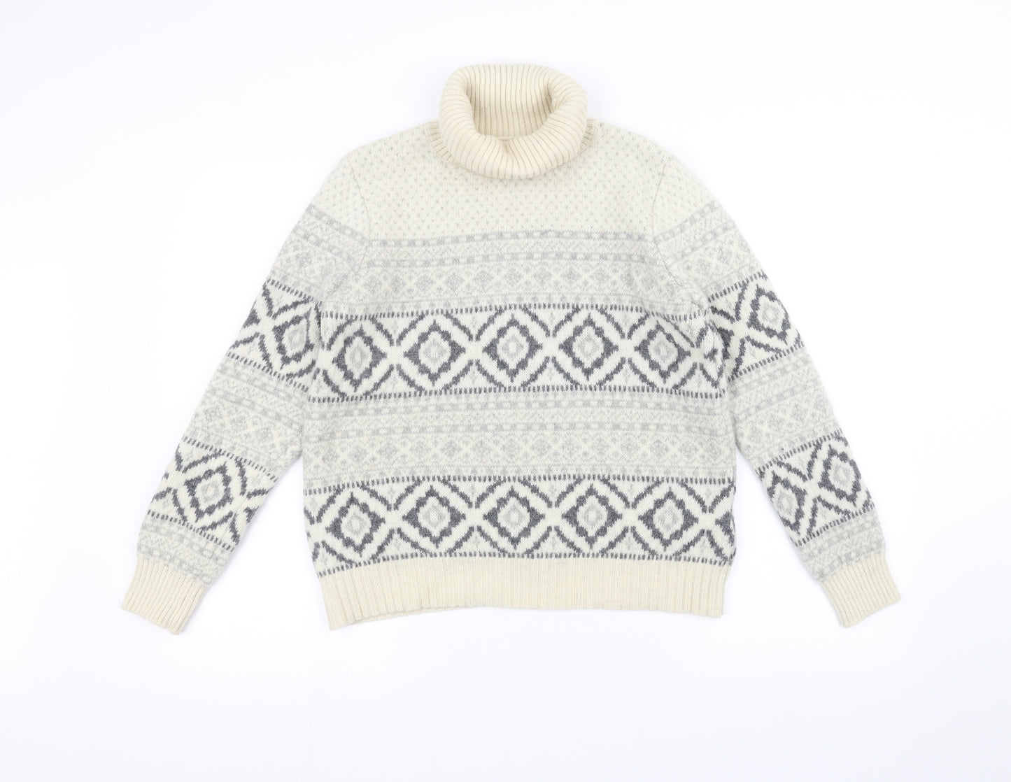 Woolovers Womens White   Pullover Jumper Size M