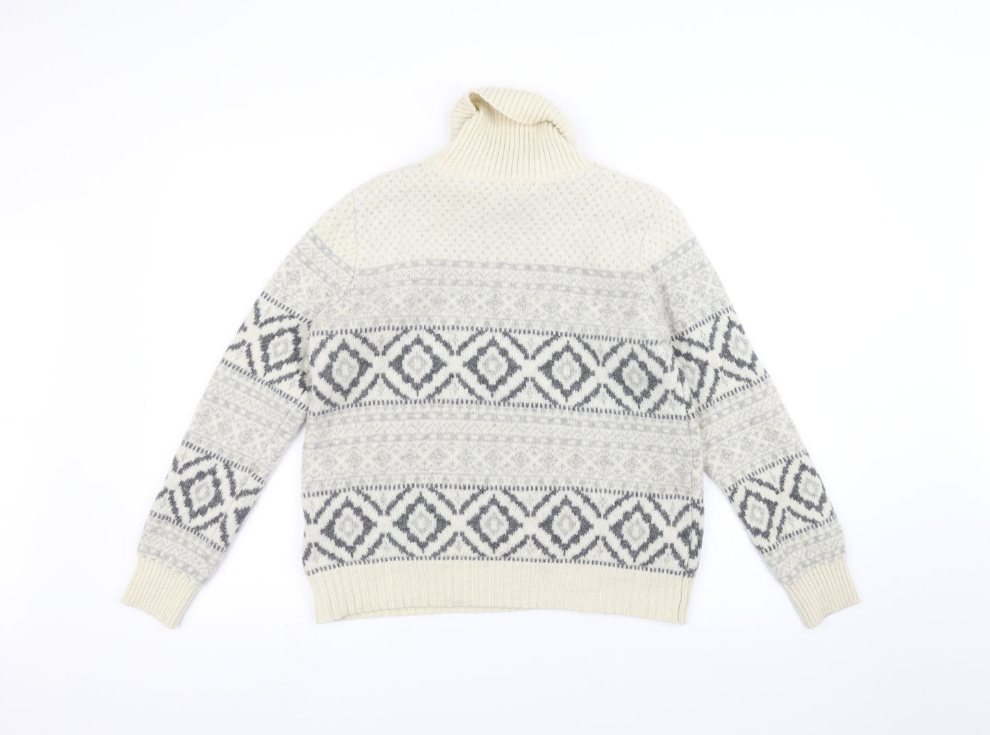 Woolovers Womens White   Pullover Jumper Size M