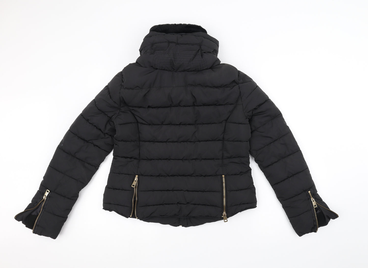 Zara Womens Black   Parka Coat Size L