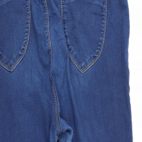 Dorothy Perkins Womens Blue  Denim Straight Jeans Size 12 L25 in