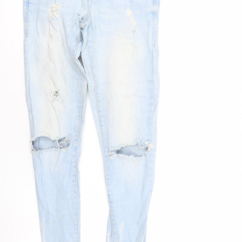 Denim & Co. Womens Blue  Denim Tapered Jeans Size 4 L26 in